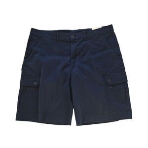 NEW St Johns Bay Cargo Shorts Mens 42 Blue Soft Wash Legacy 10"‎ Inseam